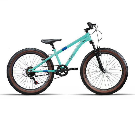 BICI 24" NIÑO ACERO "FAT200" 1x7VEL C/SUSP MENTA 2025