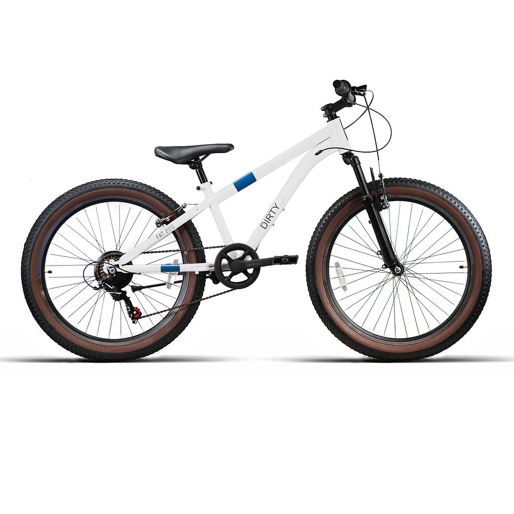 BICI 26" NIÑO ACERO "FAT200" 1x7VEL C/SUSP BLANCA 2025