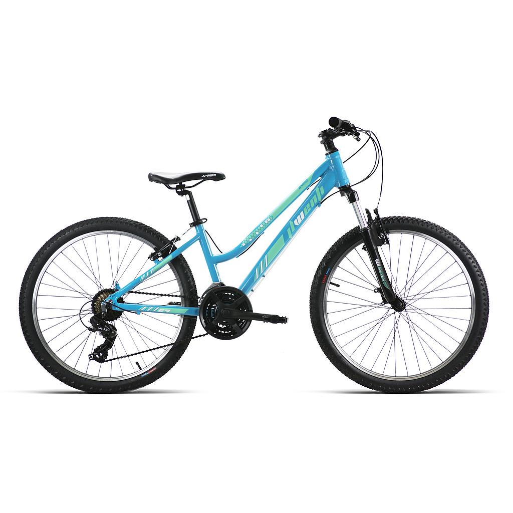 BICI 24" NIÑA ALUM SHIMANO SUSP D/MANDO 1X7V CELESTE T13 2025