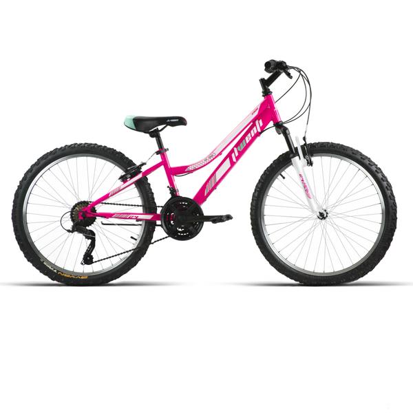 BICI 24" MTB NIÑA ACERO "MICROSIFT" C/SUSP ROSA 21VEL