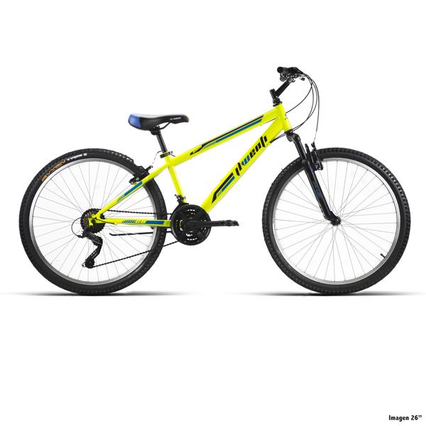 BICI 24" MTB NIÑO ACERO "MICROSIFT" C/SUSP AMARILLO 21VEL