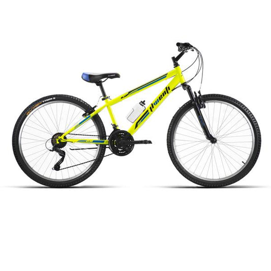 BICI 26" MTB HOMBRE ACERO "MICROSIFT" C/SUSP AMARILLO 21VEL T-18