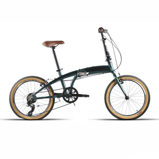 BICI PLEGABLE 20" ALUMINIO 6VEL SHIM. VERDE BRILLO