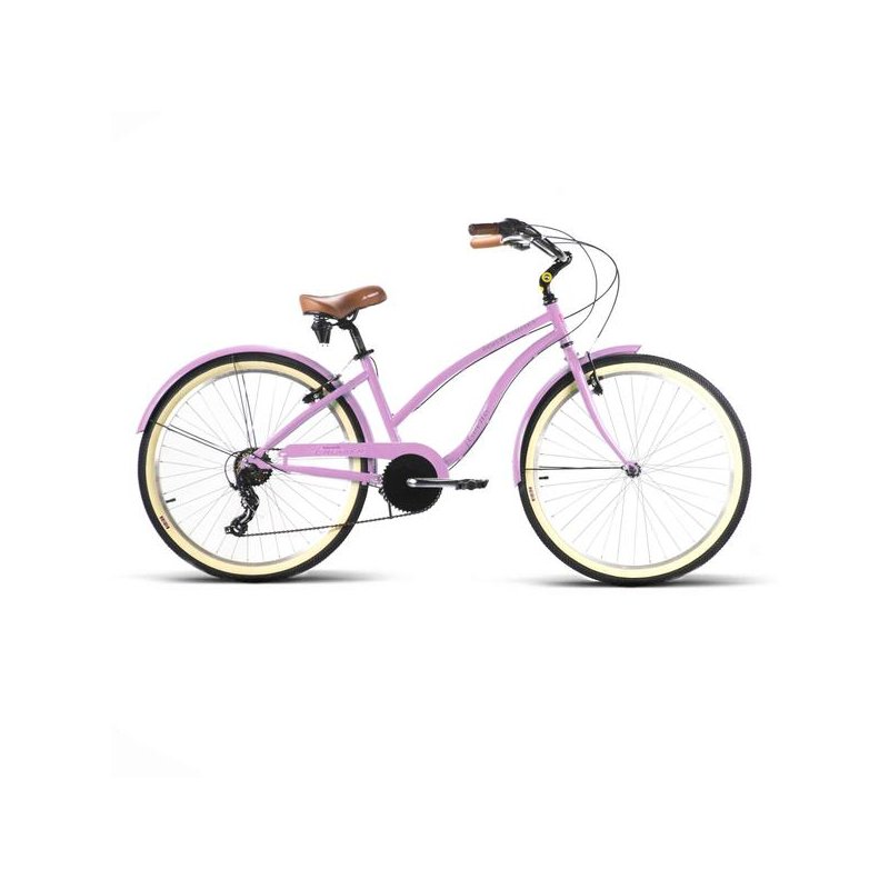 BICICLETA PASEO JL WENTI BEACH CRUISER MUJER ROSA 6VEL